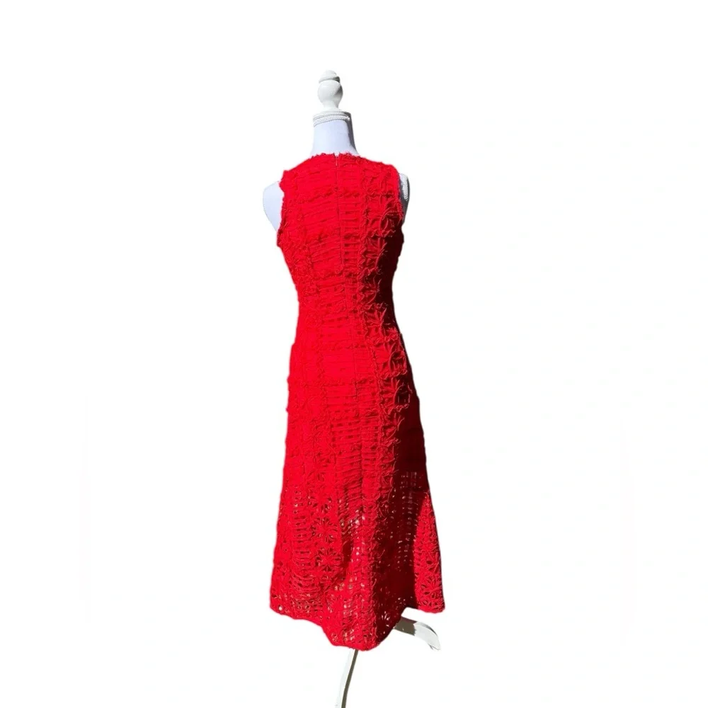 Endless Love Women’s Red Textured Maxi Dress Small NWT MSRP $185 Holiday Party - Picture 5 of 16